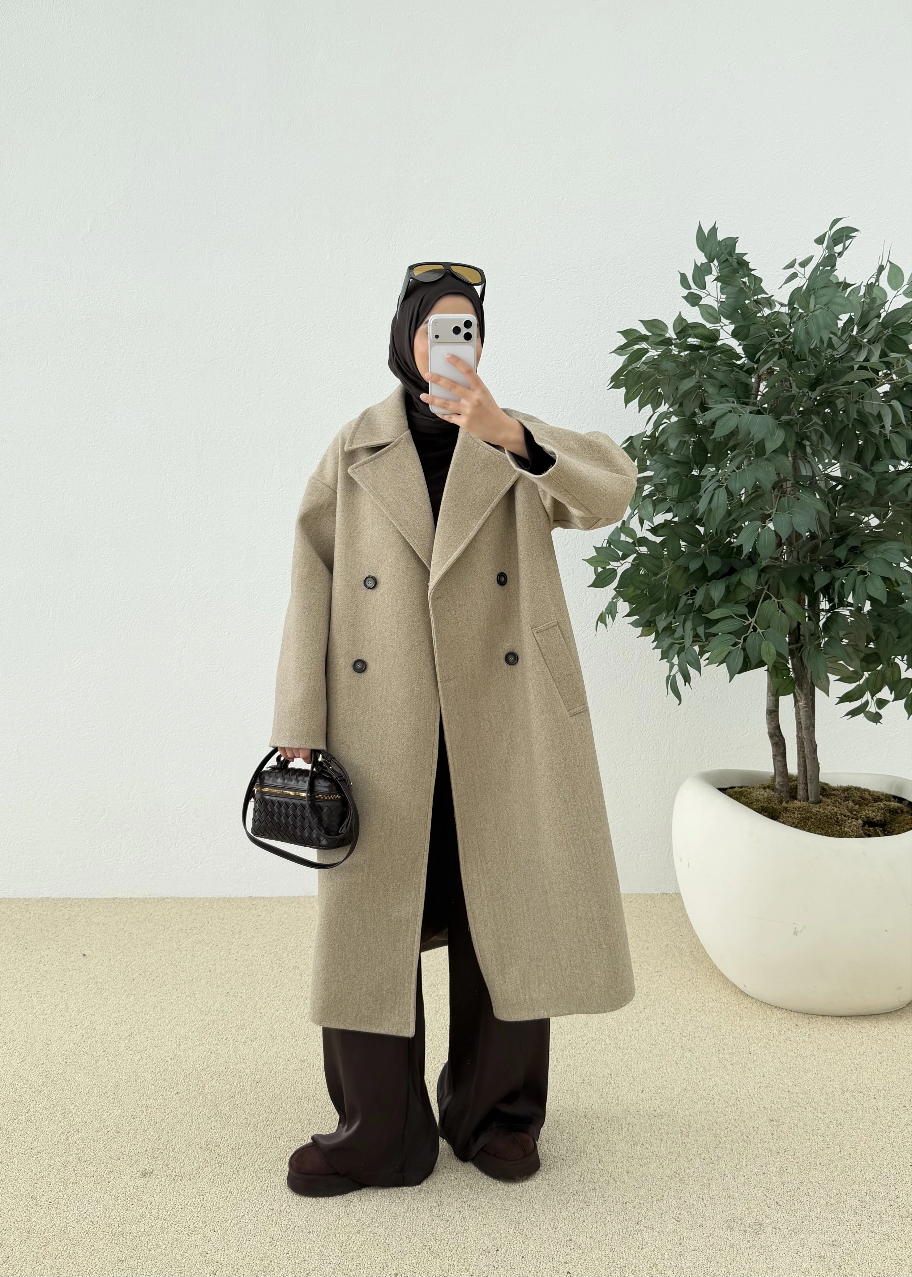 ZR MUADİLİ OVERSİZE ASTARLI KABAN bej