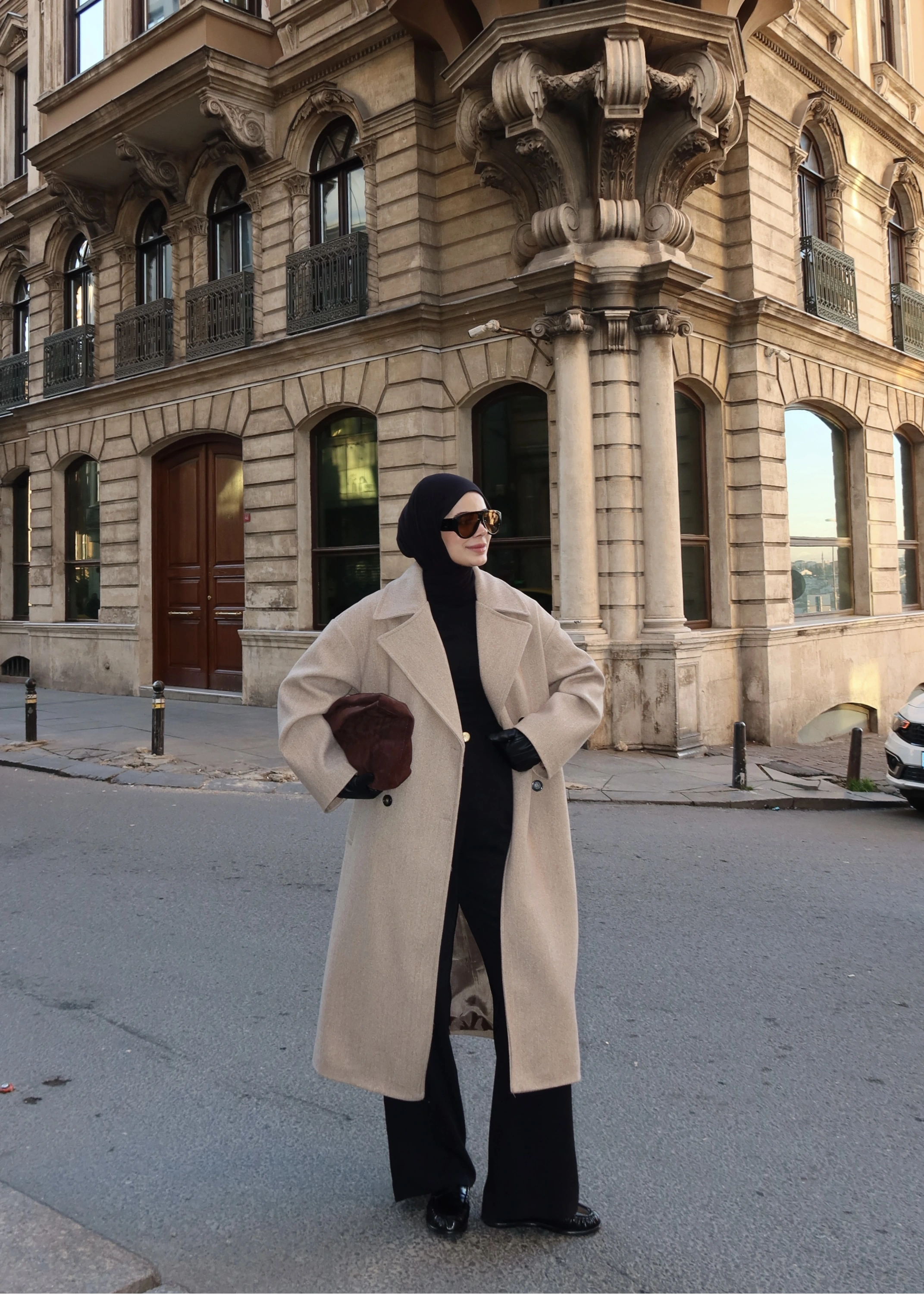 ZR MUADİLİ OVERSİZE ASTARLI KABAN bej