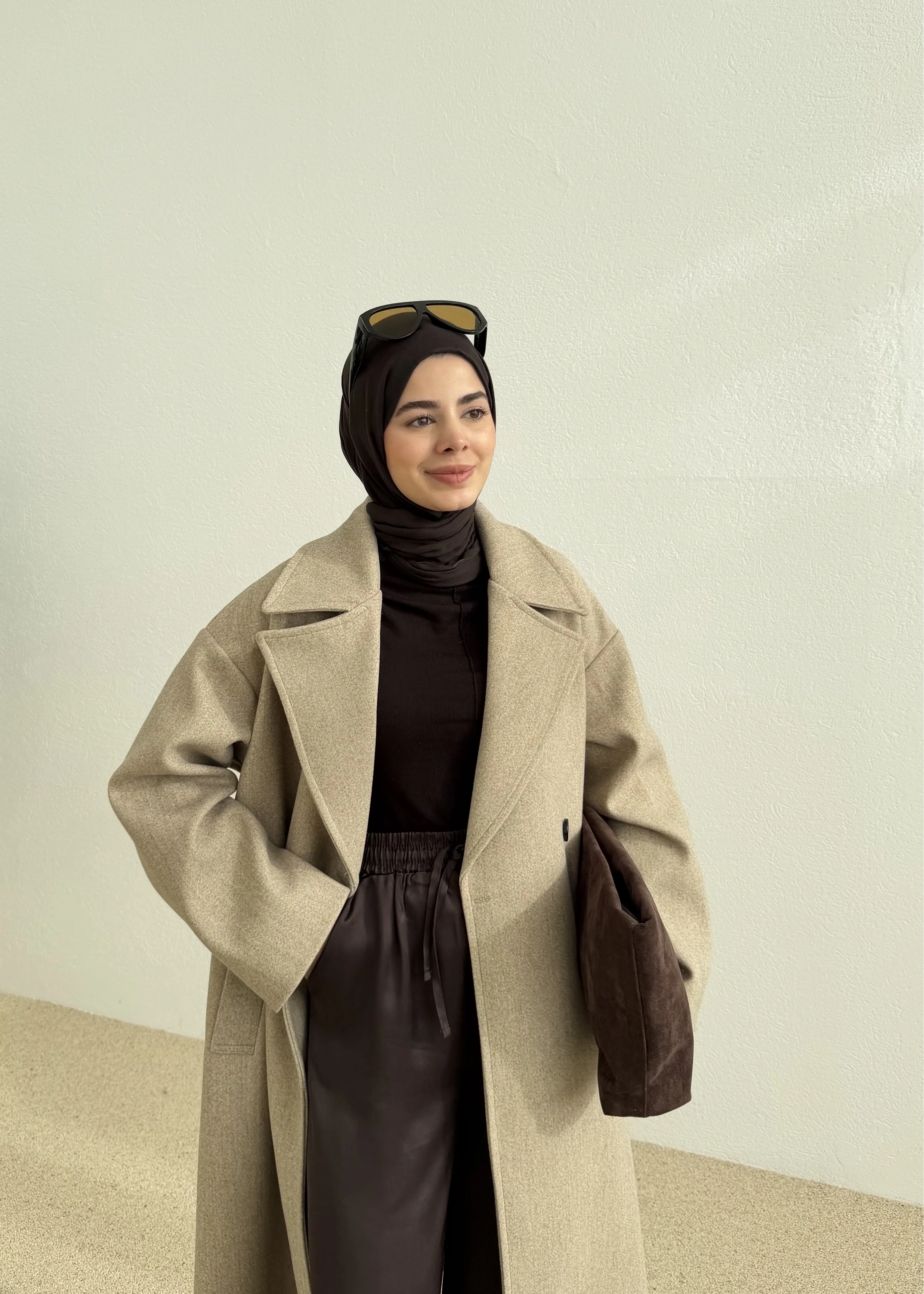 ZR MUADİLİ OVERSİZE ASTARLI KABAN bej