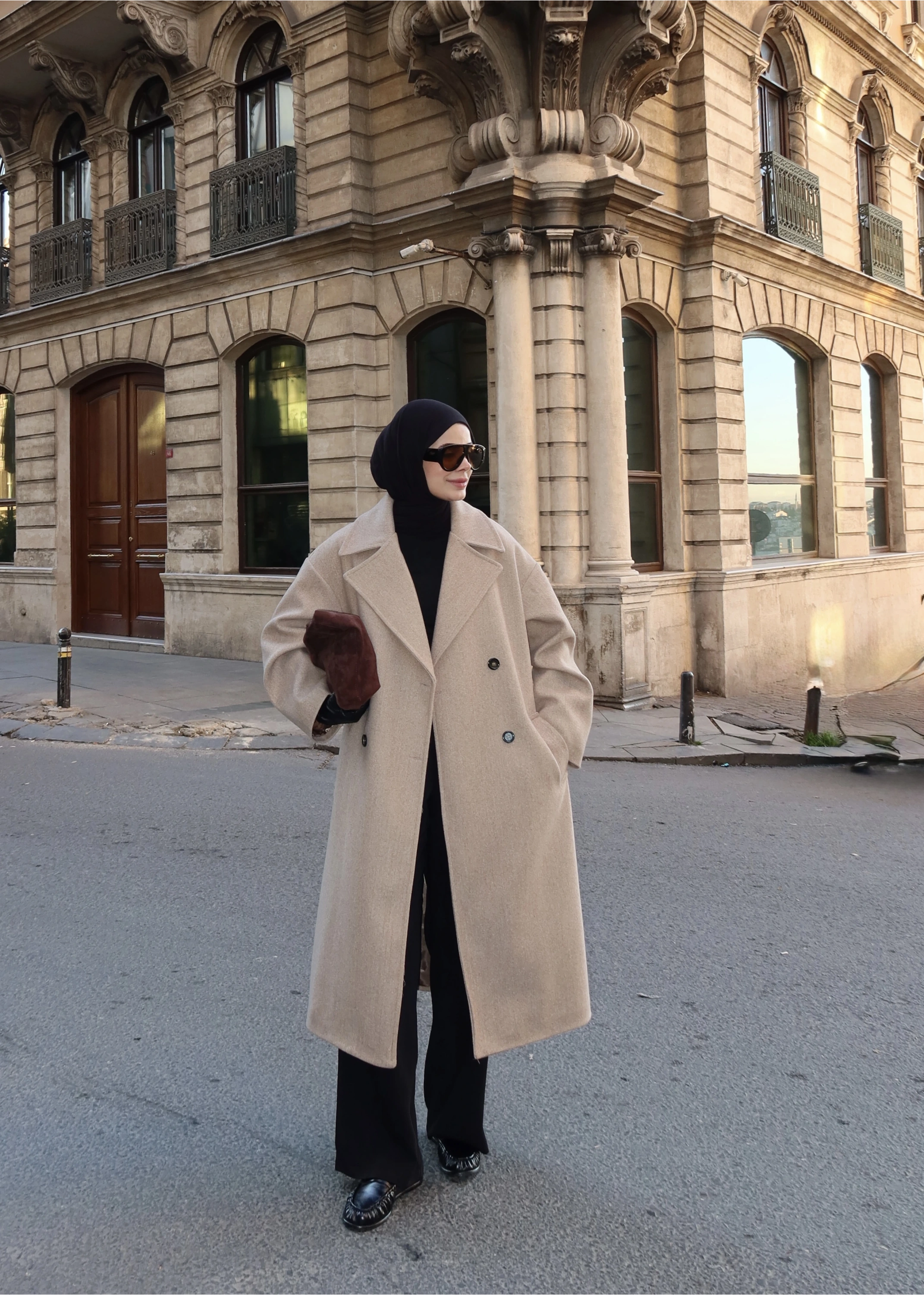 ZR MUADİLİ OVERSİZE ASTARLI KABAN bej