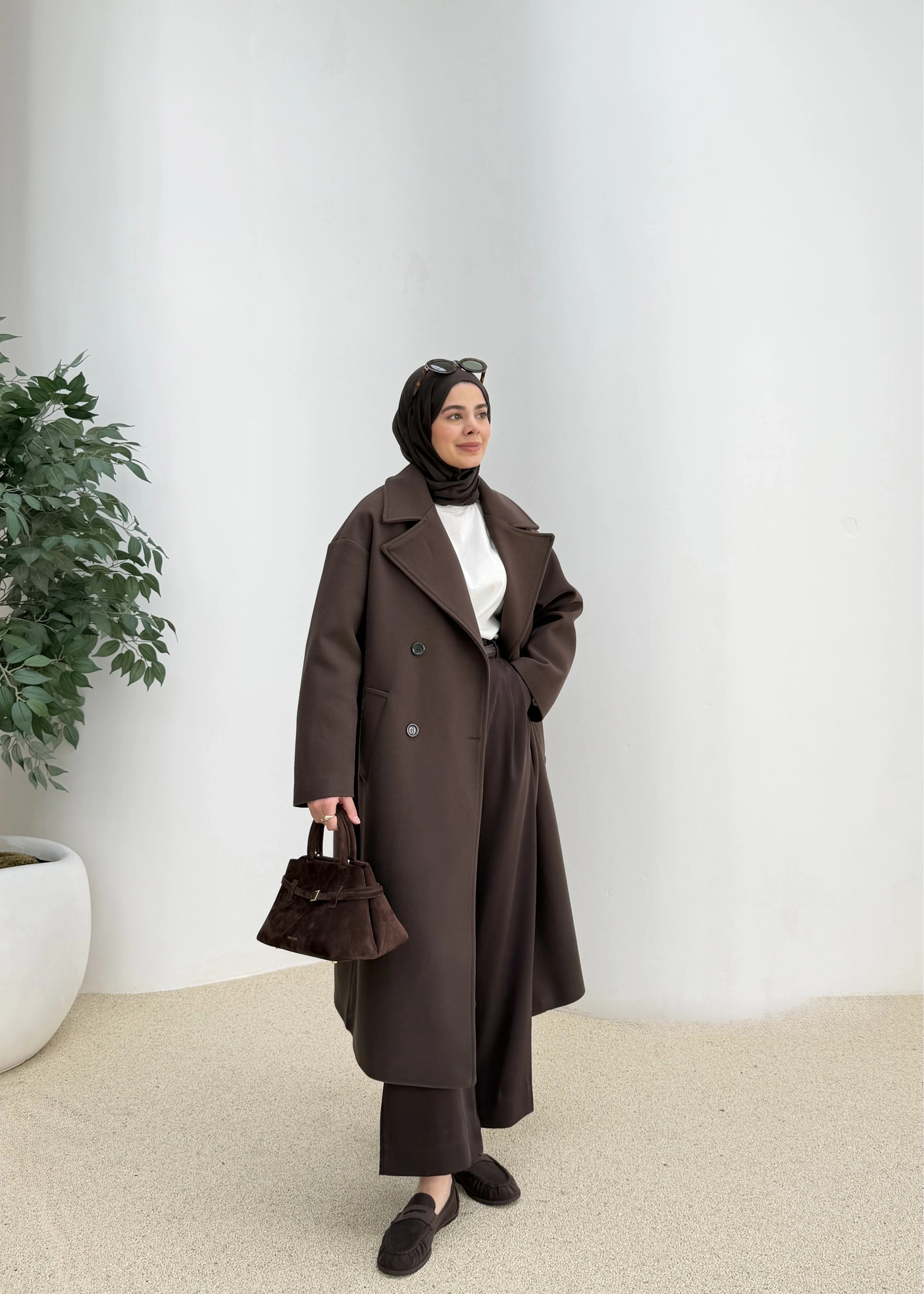 ZR MUADİLİ OVERSİZE ASTARLI KABAN KAHVEACI