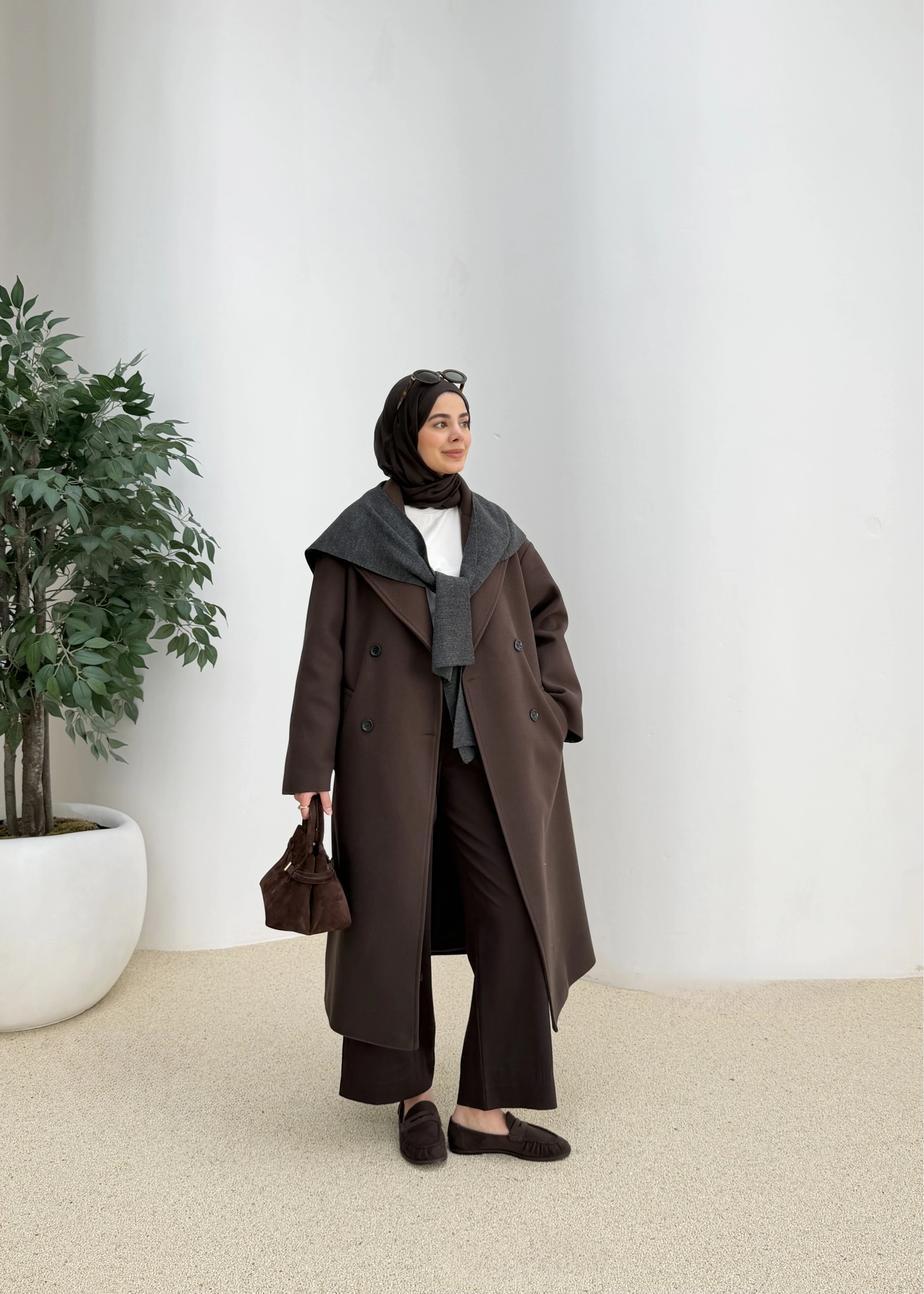 ZR MUADİLİ OVERSİZE ASTARLI KABAN KAHVEACI