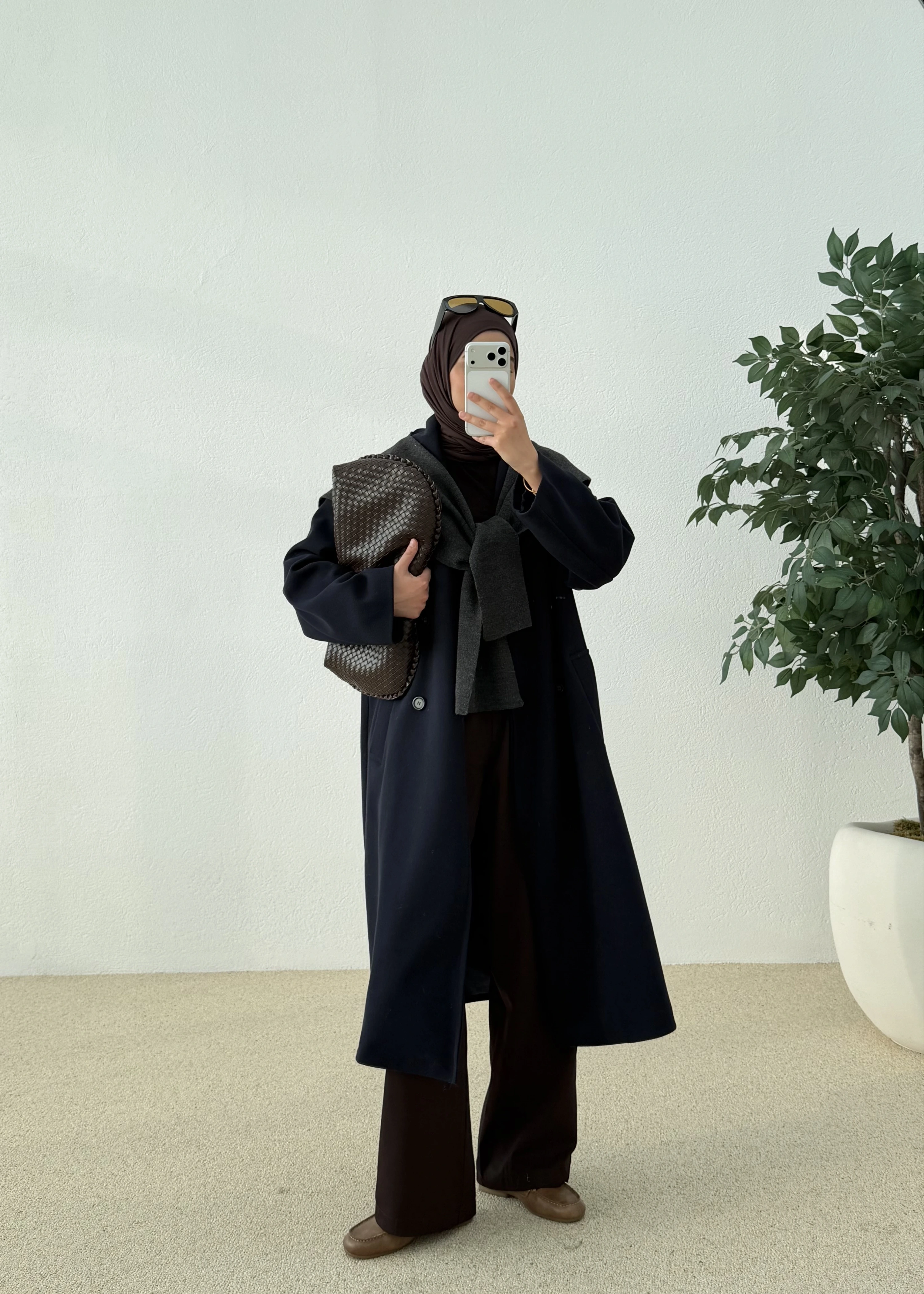 ZR MUADİLİ OVERSİZE ASTARLI KABAN lacivert