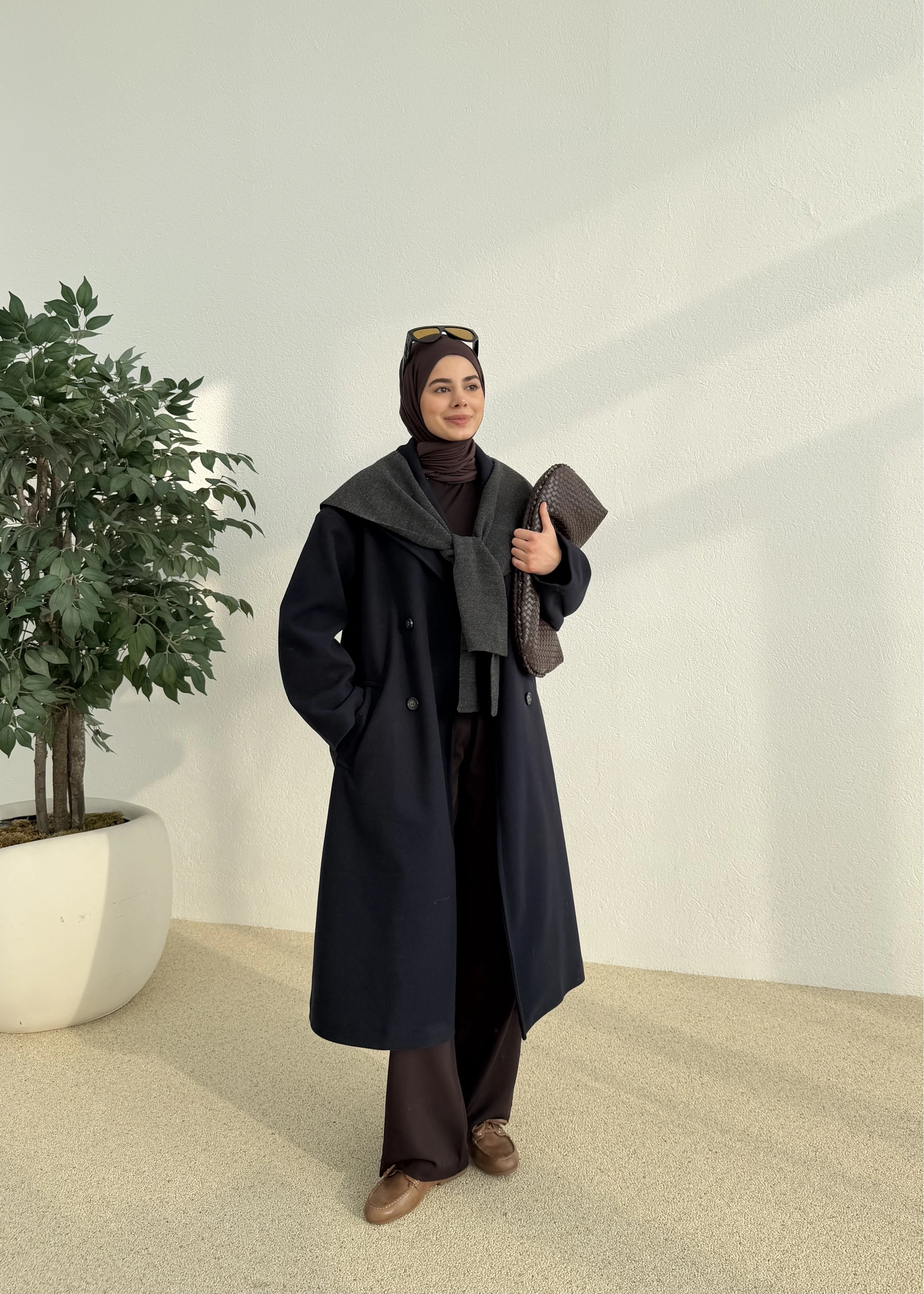 ZR MUADİLİ OVERSİZE ASTARLI KABAN lacivert