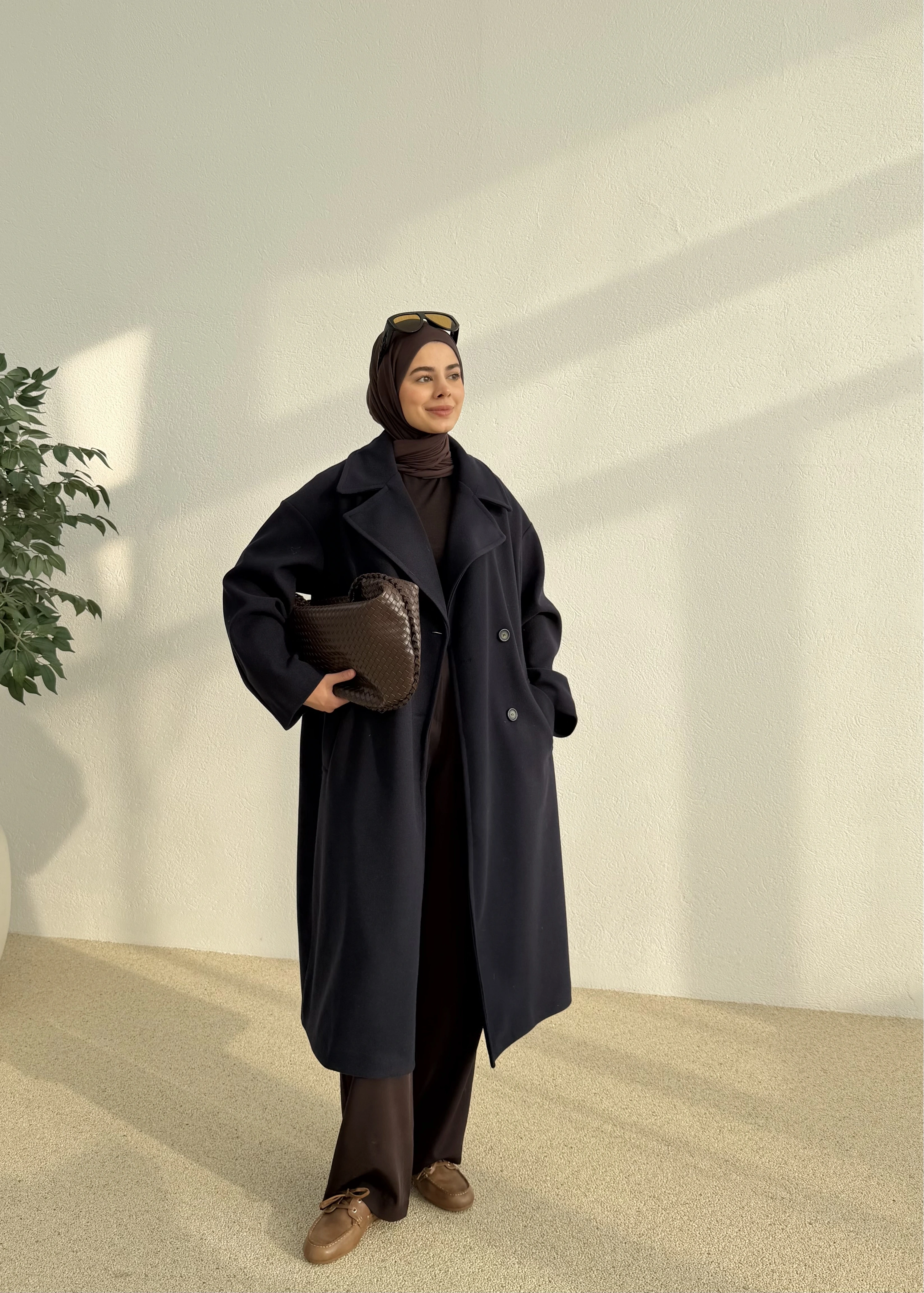 ZR MUADİLİ OVERSİZE ASTARLI KABAN lacivert