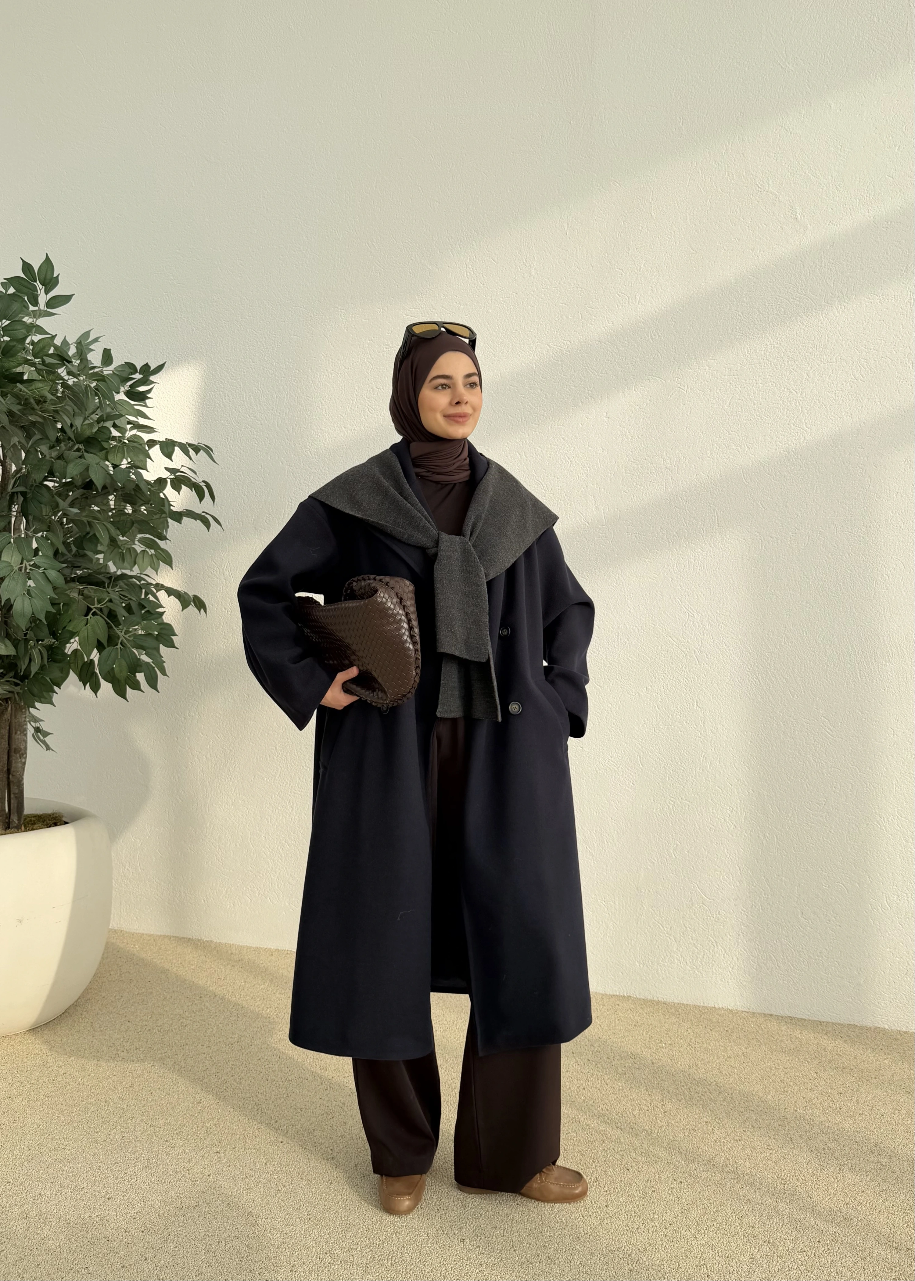 ZR MUADİLİ OVERSİZE ASTARLI KABAN lacivert