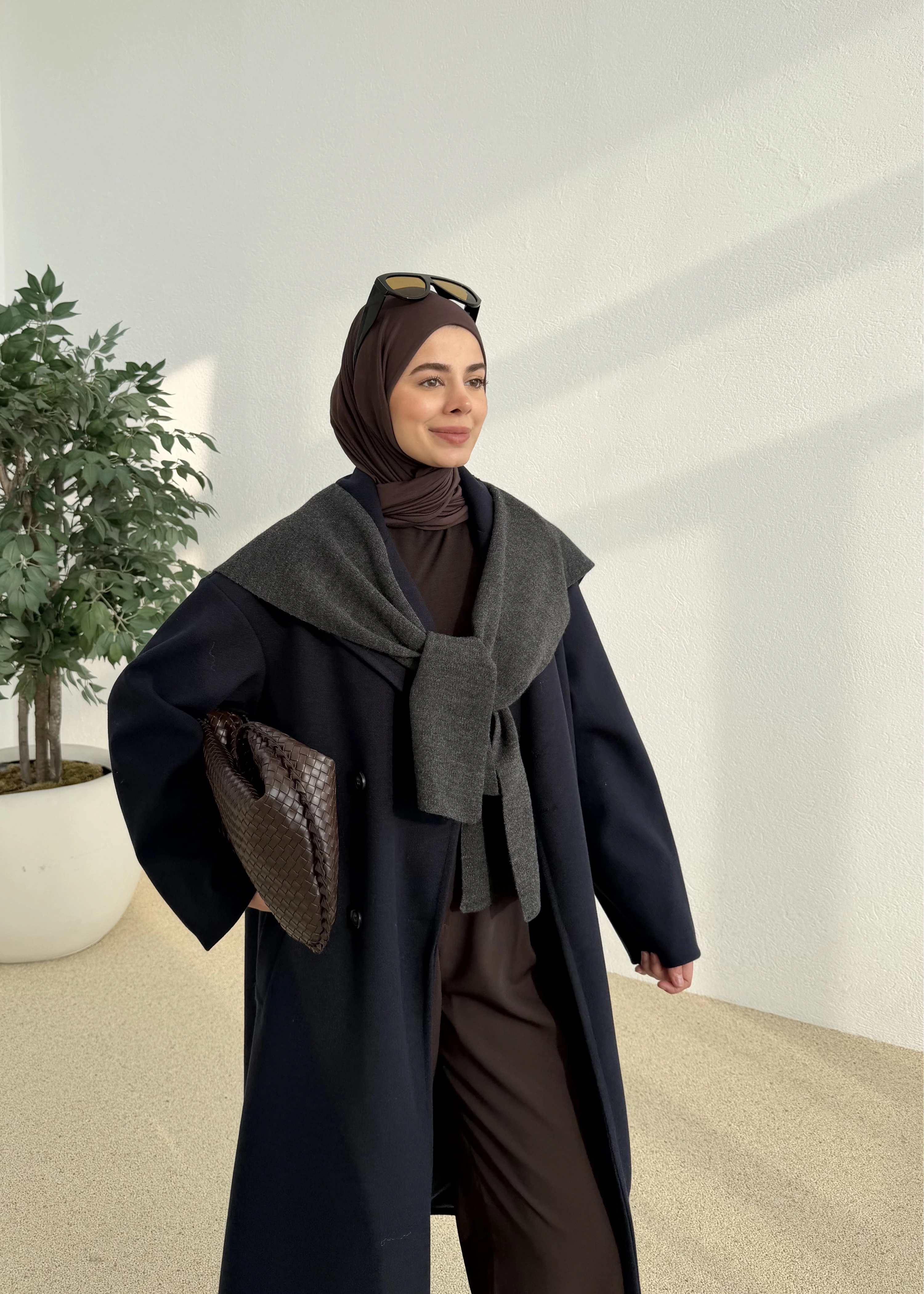 ZR MUADİLİ OVERSİZE ASTARLI KABAN lacivert