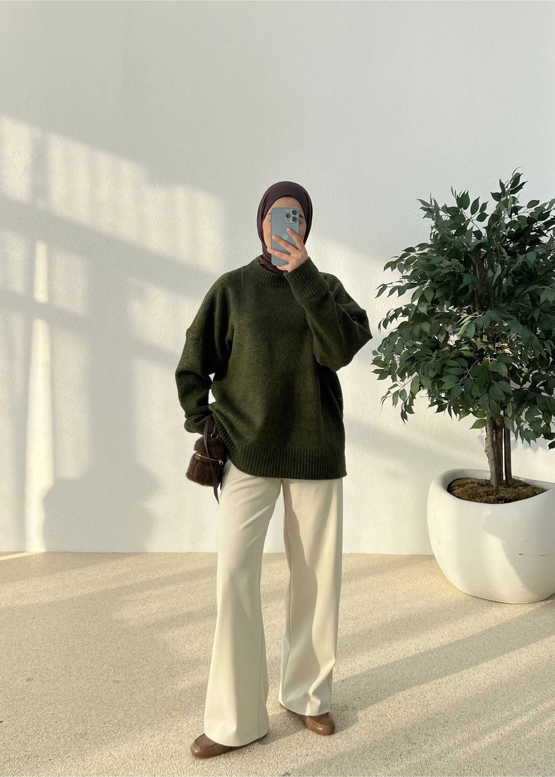 ZR PREMİUM KAZAK yosun yeşil