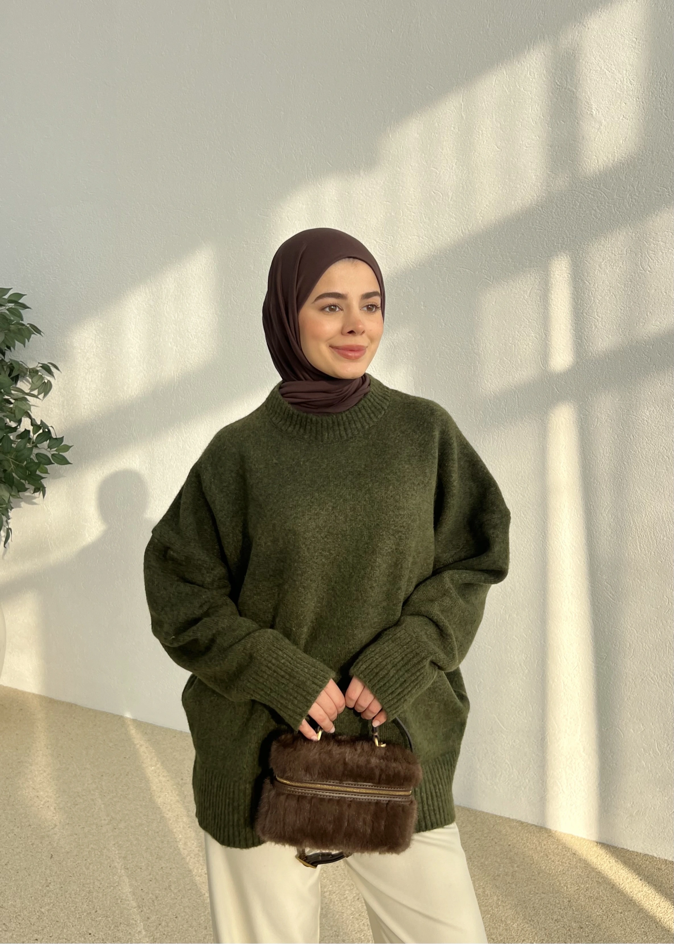 ZR PREMİUM KAZAK yosun yeşil