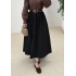 1273 KEMERLİ BÜZGÜLÜ ETEK SİYAH