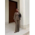 8975 V Umman keten takım palazzo yeşil