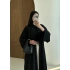 1003 DÜĞMELİ ŞİFON ABAYA SİYAH