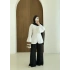 5498 BİRİT KETEN DTY BLUZ EKRU