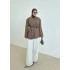 7437 Oversize Premium Astarlı Blazer__ HAKİ
