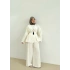 6068 PANTOLON ASTARLI KETEN PİLE TAKIM EKRU