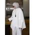 5479 FULAR DTY KETEN TUNİK BEYAZ