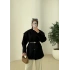 7637 KOL DETAY OVERSİZE CEKET SİYAH