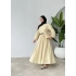 ELBİSE PAMUKLU VUAL açık sarı