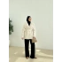 KIRÇILI KEMERLİ KAŞE CEKET bej