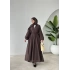 Pl Önü Düğmeli vual elbise kahve