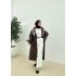 ŞALLI ASTARLI TRENÇKOT koyu kahve