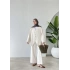 V YAKA KETEN KİMONO TAKIM NATUR