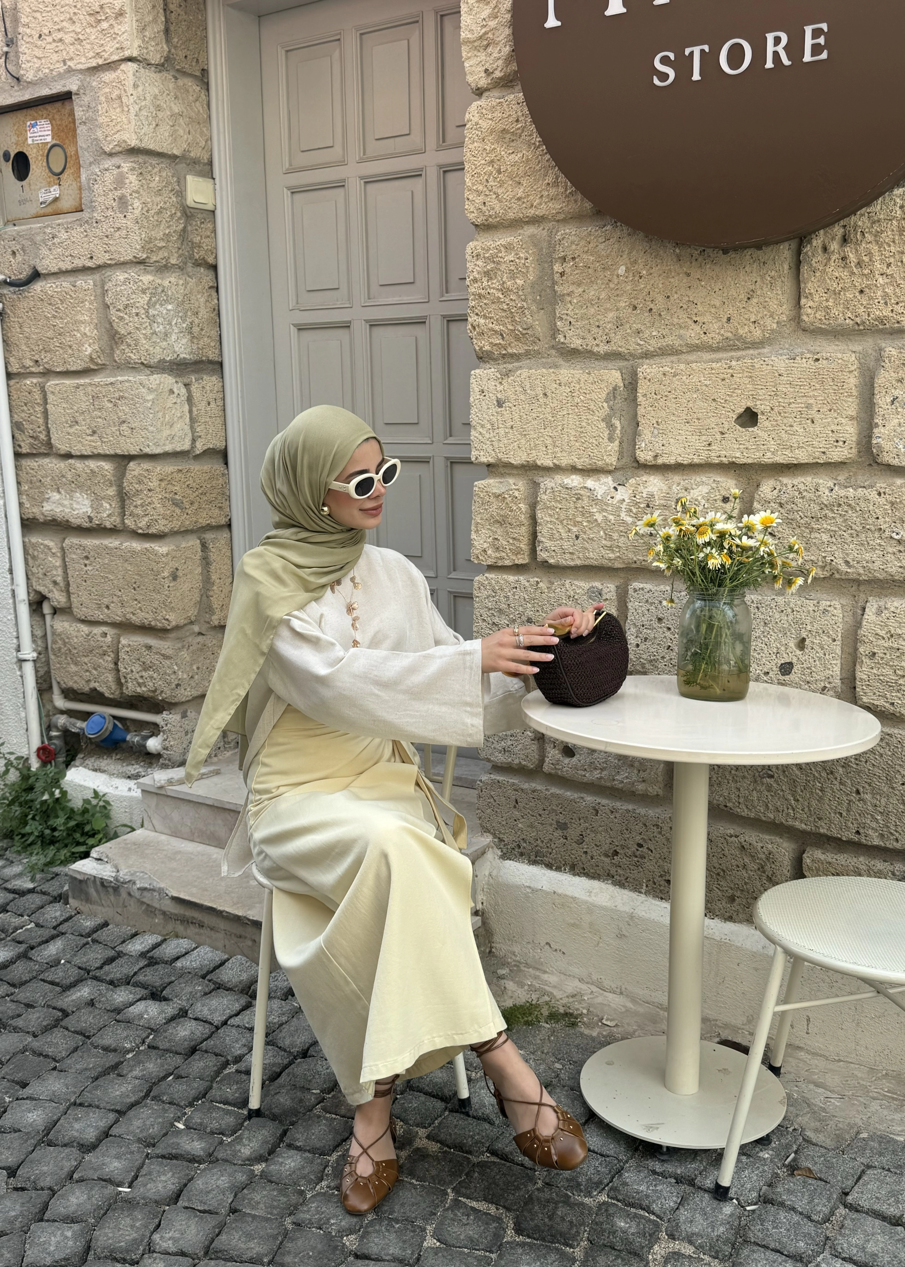 ANVELOP KETEN TEREYAĞ SARISI TAKIM(ETEK SARI-ÜST NATUREL)