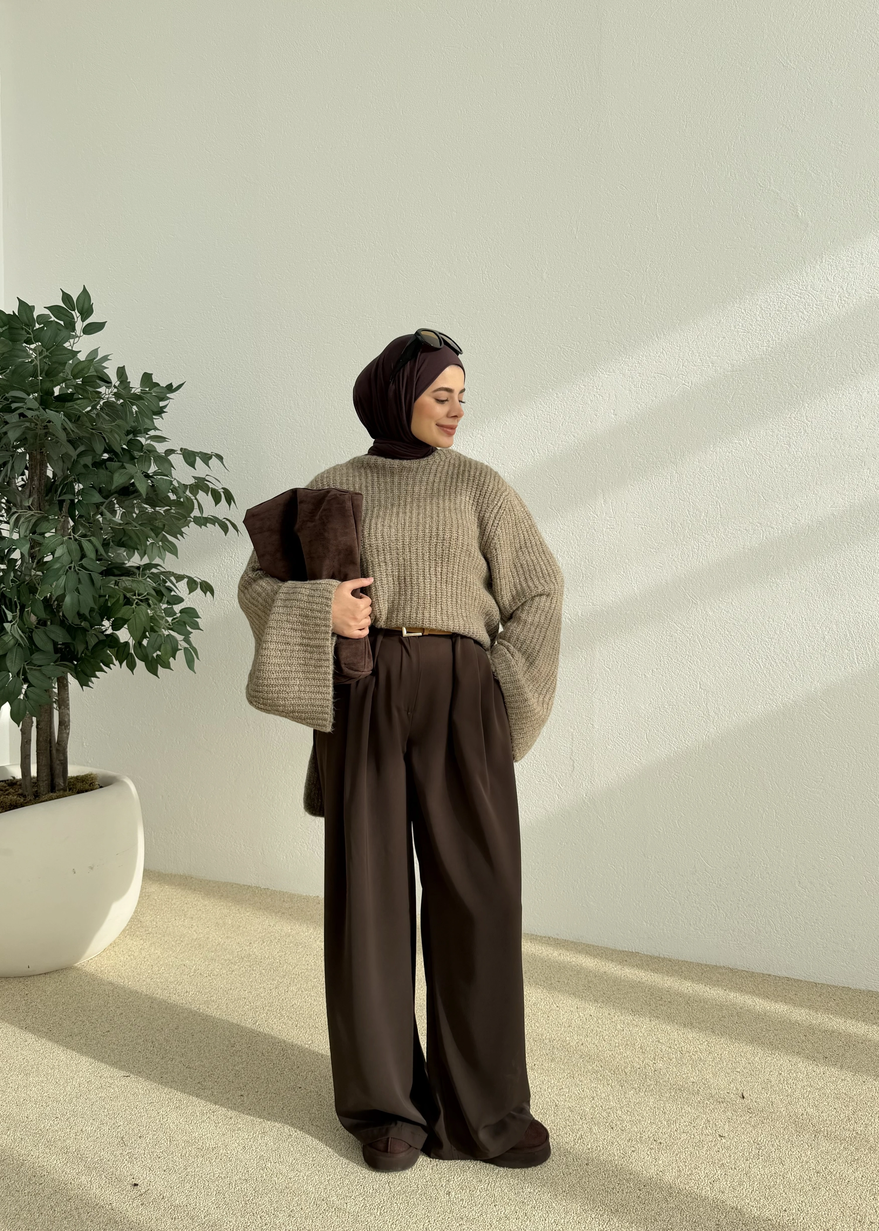 YIRTMAÇLI KAZAK VİZON