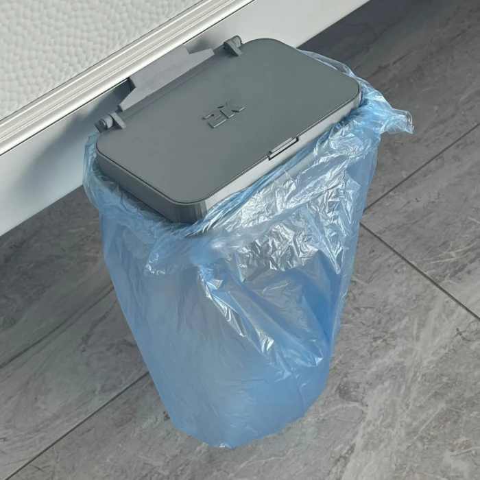 2K Karavan Çöp Kovası Kapaklı - 8mm Ray Uyumlu Poşet Tutucu