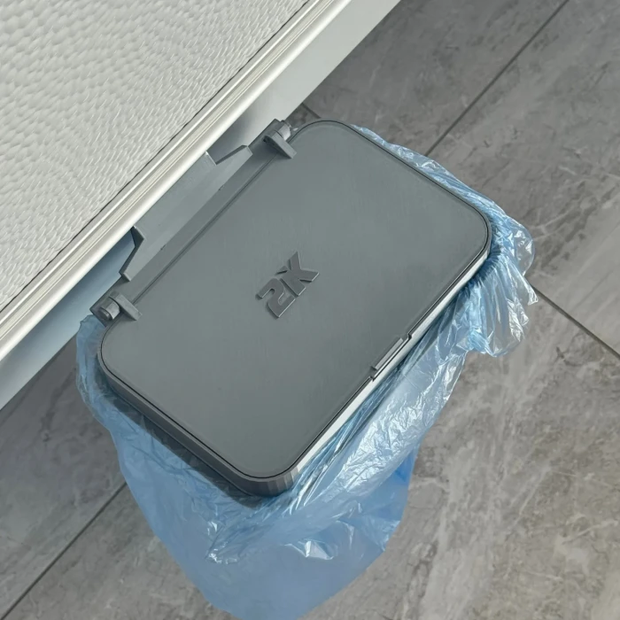 2K Karavan Çöp Kovası Kapaklı - 8mm Ray Uyumlu Poşet Tutucu