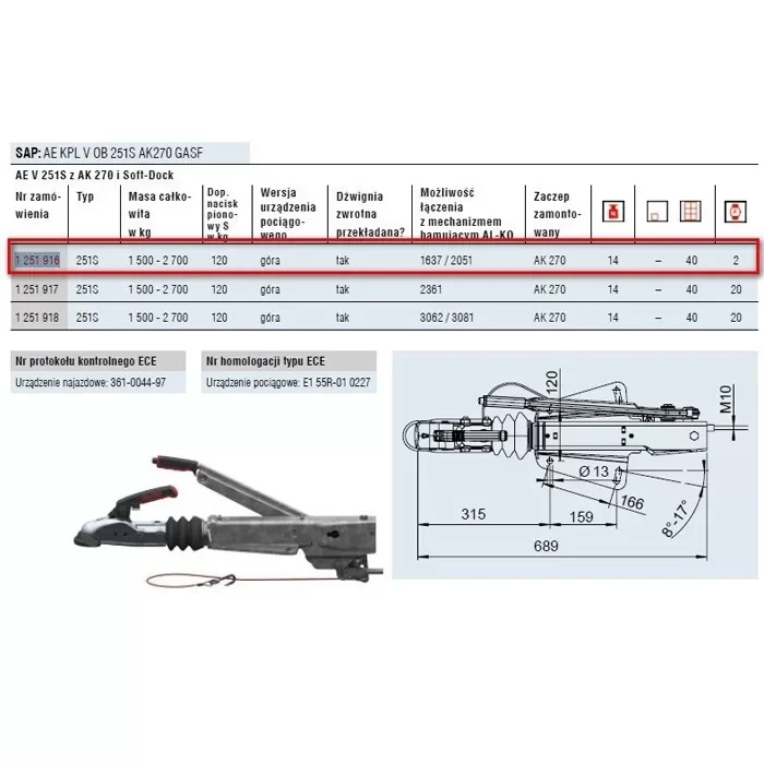 Al-Ko 1500-2700KG 1637/2051 Frenli Kaplin