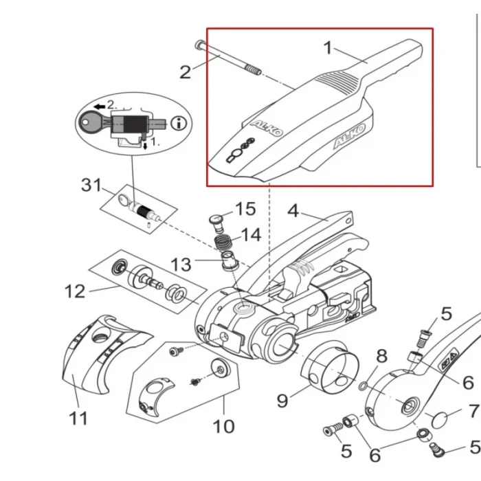 ALKO AKS3004 Handgriff Stabilizatör Yedek Tutma Kolu