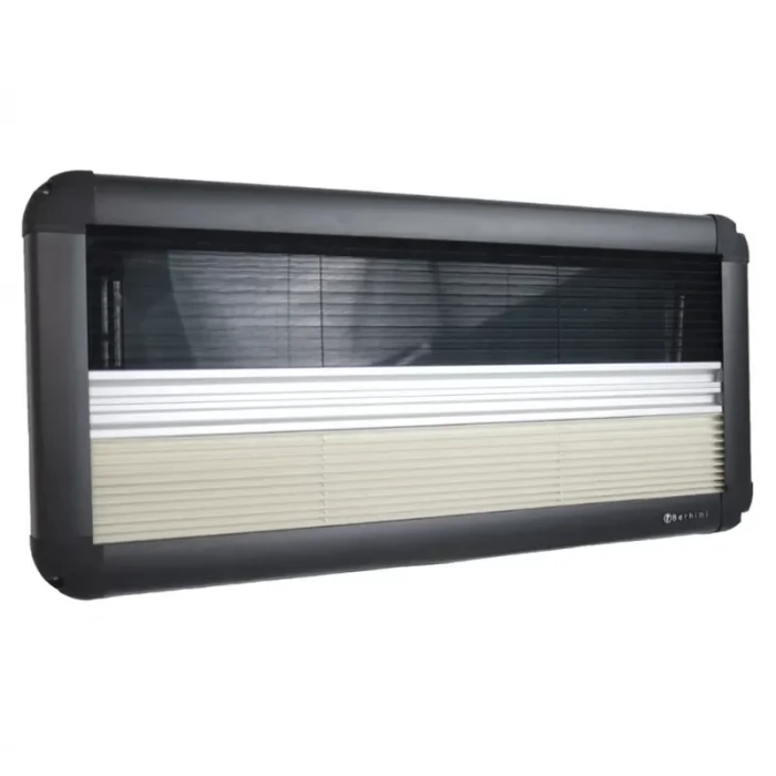 Berhimi 50x90cm Siyah Amortisörlü Karavan Camı / Pencere