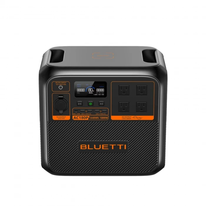 Bluetti AC180P 1440Wh + Bluetti 200W Solar Panel UPS Taşınabilir Güç Kaynağı