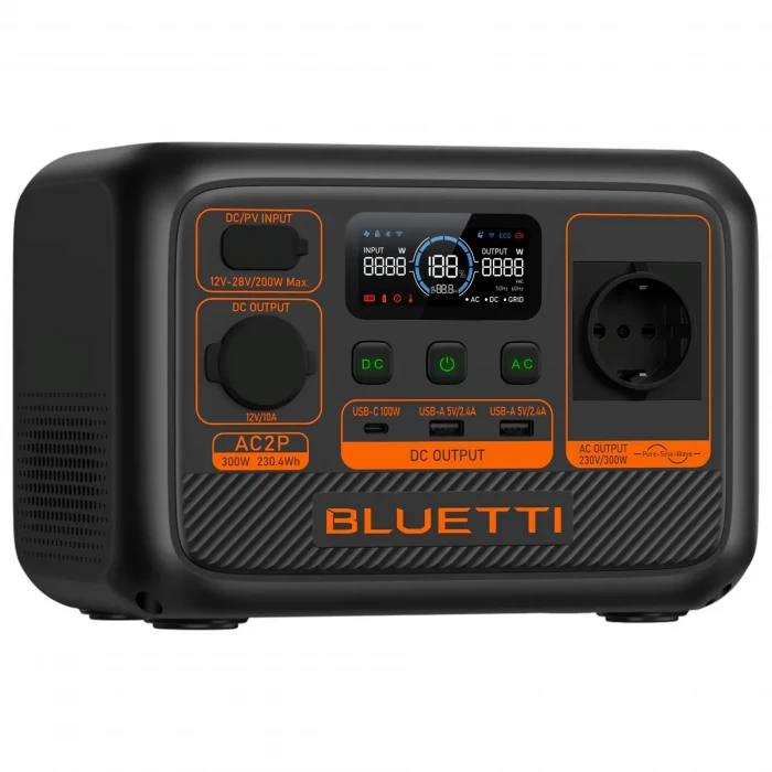 Bluetti AC2P 230.4Wh + Bluetti 100W Güneş Paneli Taşınabilir Güç Kaynağı