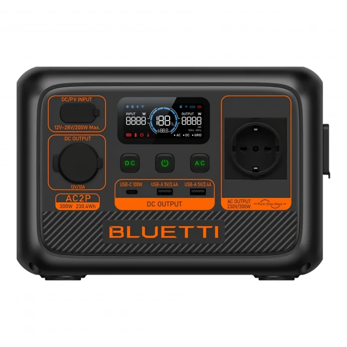 Bluetti AC2P 230.4Wh + Bluetti 100W Güneş Paneli Taşınabilir Güç Kaynağı