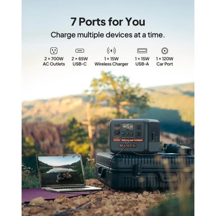 Bluetti AC50P UPS 504Wh + Bluetti 100W Güneş Paneli Taşınabilir Güç Kaynağı