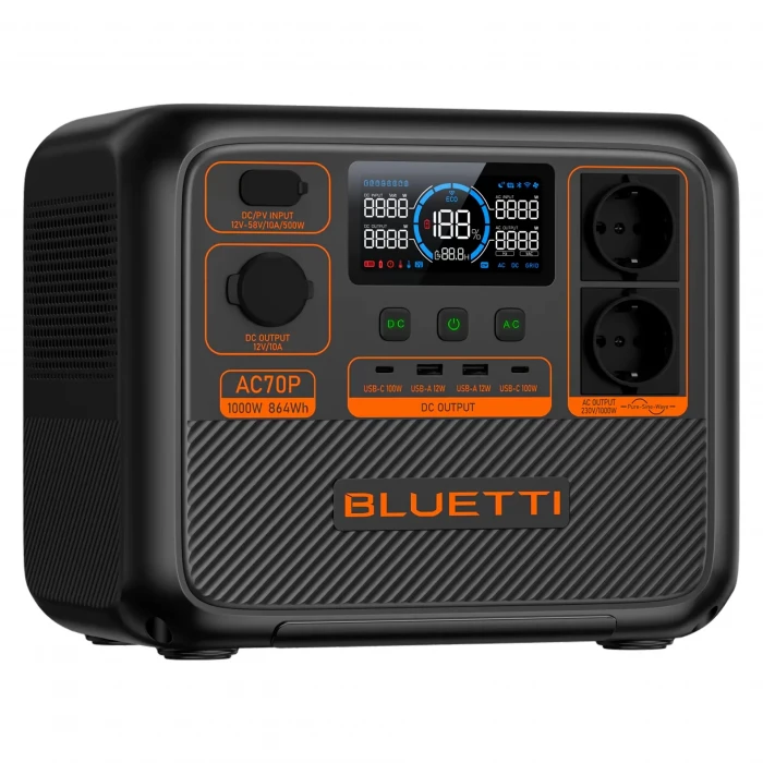 Bluetti AC70P UPS 864Wh Kapasiteli Taşınabilir Güç Kaynağı