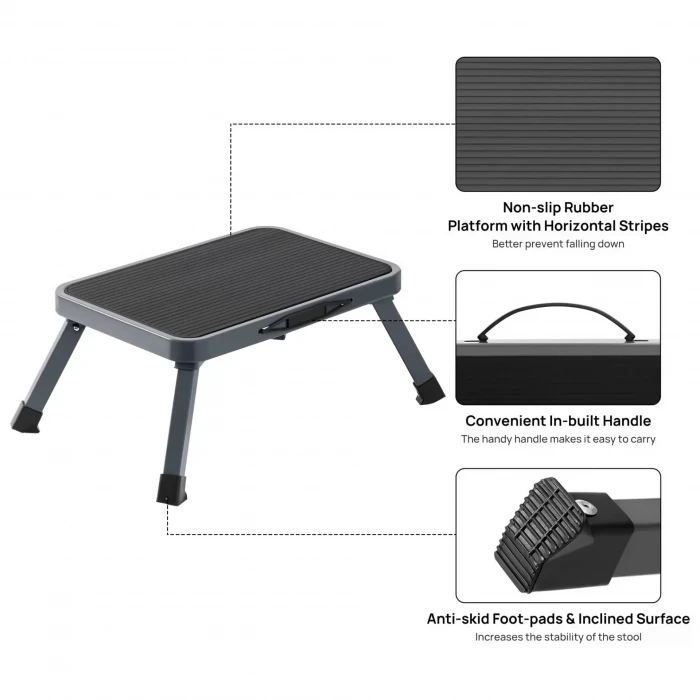 Campasist 45x28x21cm Metal Katlanır Karavan Giriş Basamağı