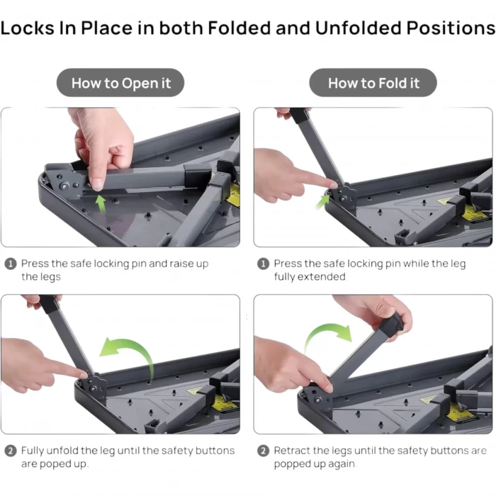 Campasist 45x28x21cm Metal Katlanır Karavan Giriş Basamağı