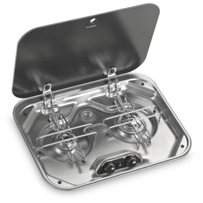 Dometic Pı8022 480x370mm Cam Kapaklı İki Gözlü Karavan Ocak