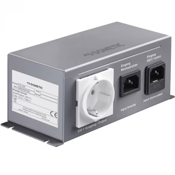 Dometic SinePower VS230 220V 10A Şebeke Ayırıcı Transfer Switch