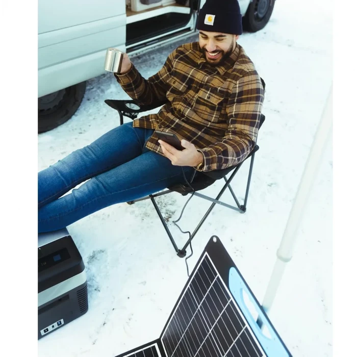 EvaCool 100W Type-C, USB Çıkışlı Katlanabilir Portatif Güneş Paneli