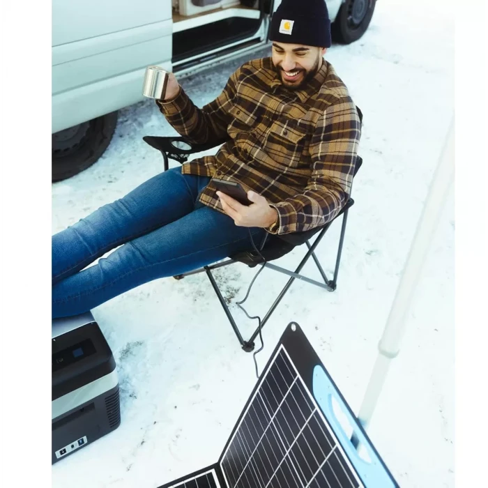 EvaCool 100W Type-C, USB Çıkışlı Katlanabilir Portatif Güneş Paneli