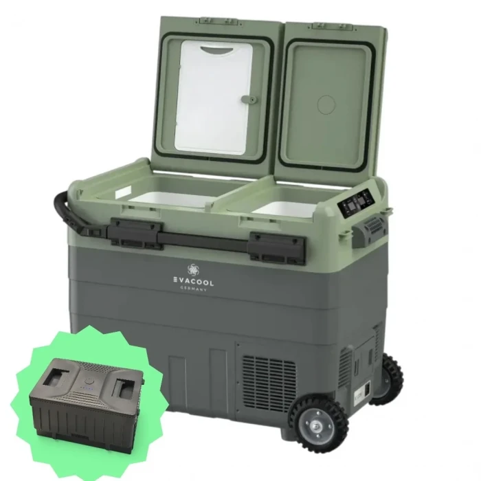 Evacool Eva HB55 Hybrid 50L 12-24V Kompresörlü Taşınabilir Soğutucu (Dahili Bataryalı)
