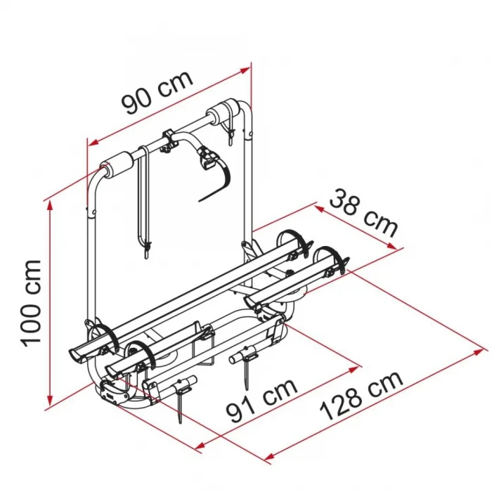 Fiamma Carry-Bike Caravan XL A Pro 200 2li Çekme Karavan Bisiklet Taşıyıcı