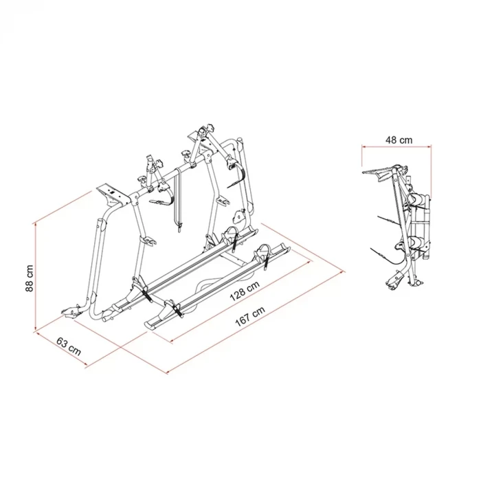 Fiamma Carry-Bike VW T5. T6 Pro 2 li Bisiklet Taşıyıcı