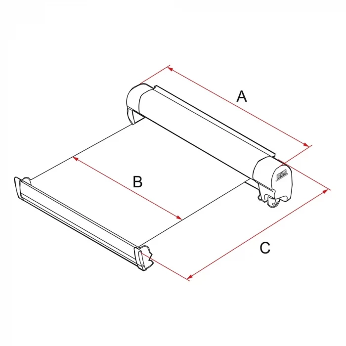 Fiamma F45s 2.60 x 2.00 Siyah Duvar Tipi Karavan Tentesi