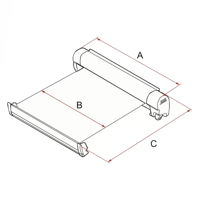 Fiamma F45s 3.00 x 2.50 Siyah Duvar Tipi Karavan Tentesi
