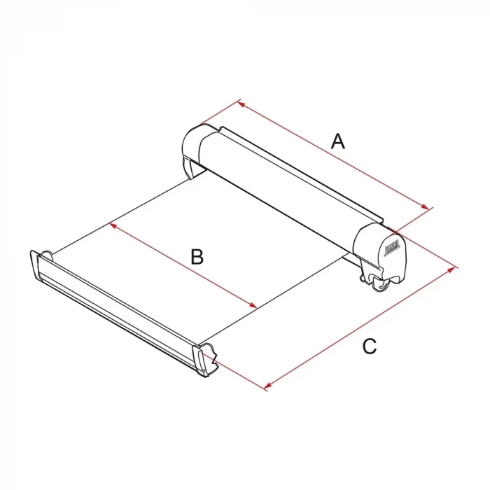 Fiamma F45s 4.00 x 2.50 Siyah Duvar Tipi Karavan Tentesi